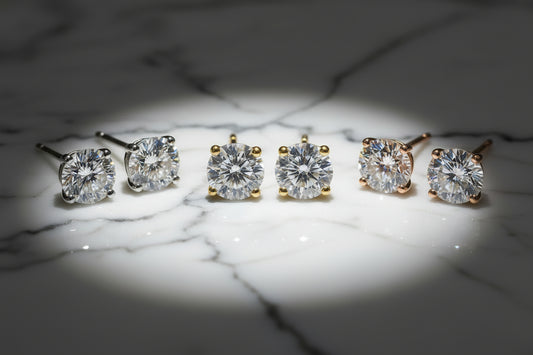 diamond natural lab grown stud earrings bride fine jewelry gift