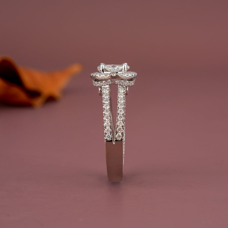diamond engagement ring 18K Gold fine jewelry for women promise ring