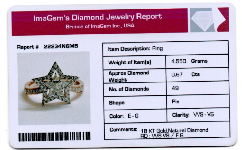 Diamond Engagement Ring 18K Rose gold fine jewelry for women