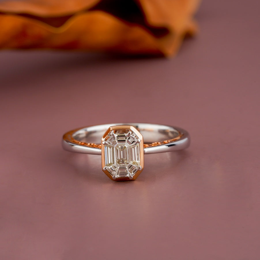 Diamond engagement ring solitaire rings 18K Gold fine jewelry for women