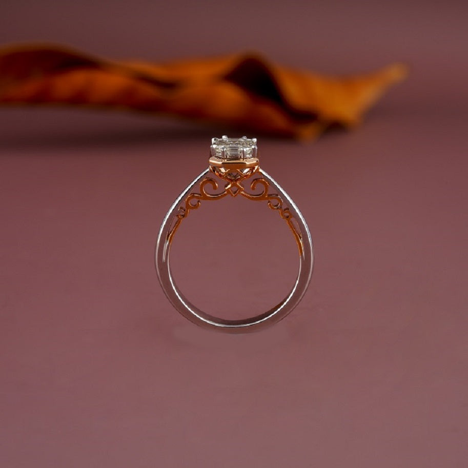 Diamond engagement ring solitaire rings 18K Gold fine jewelry for women
