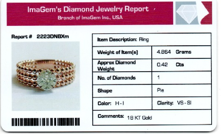 Diamond engagement ring 18K gold fine jewelry for women