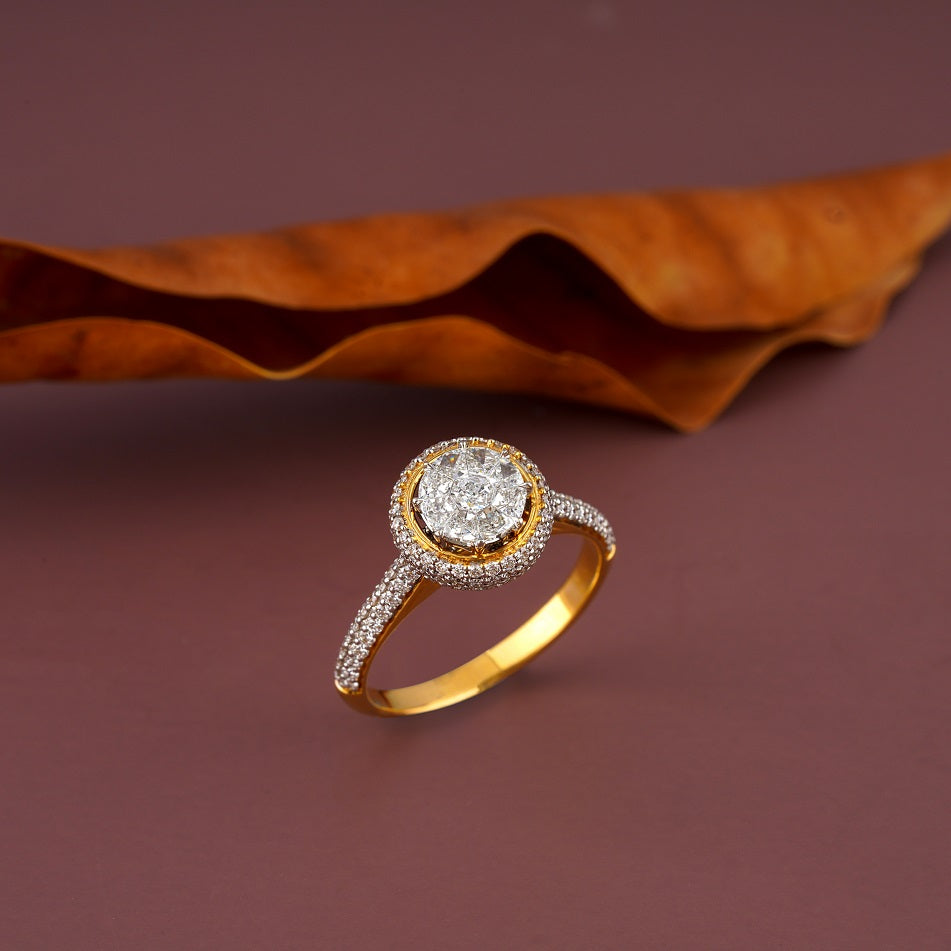 Diamond Engagement Ring 18K Rose gold fine jewelry for women