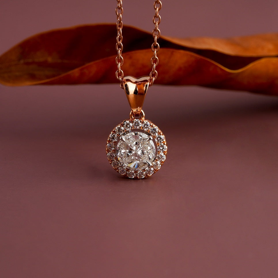 Diamond Pendant necklace 18K gold fine jewelry for women