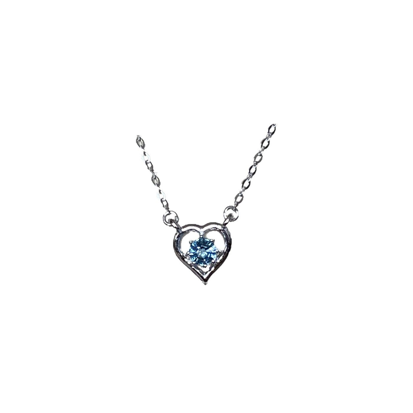 Heart Necklace featuring 4MM FARA Gem in choice of Amethyst Pink Amethyst Blue Topaz White Topaz Citrine Prasiolite set in18K Rose Gold / Gold / Rhodium Plated Sterling Silver.