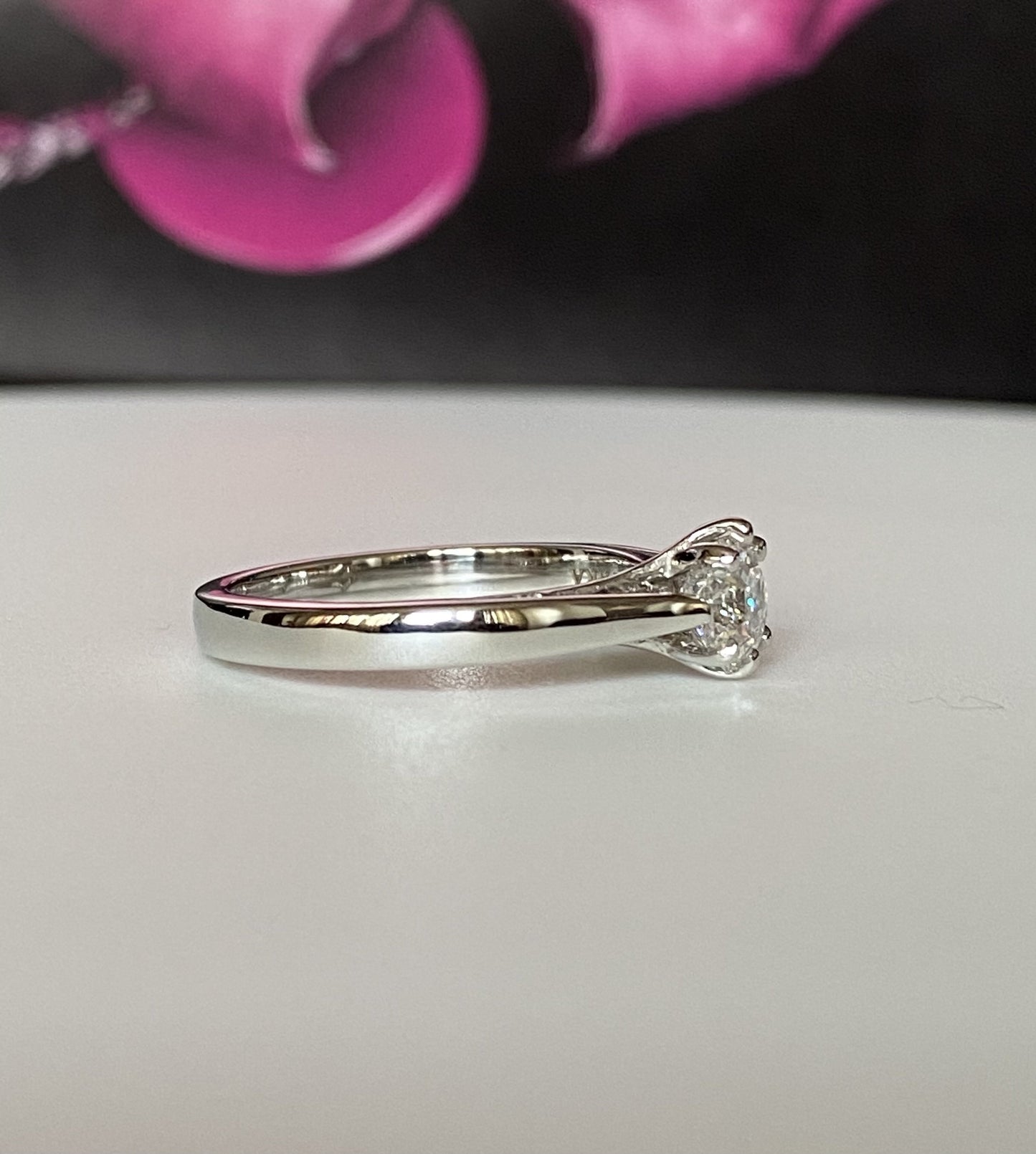 Diamond Engagement Ring 14K White Gold