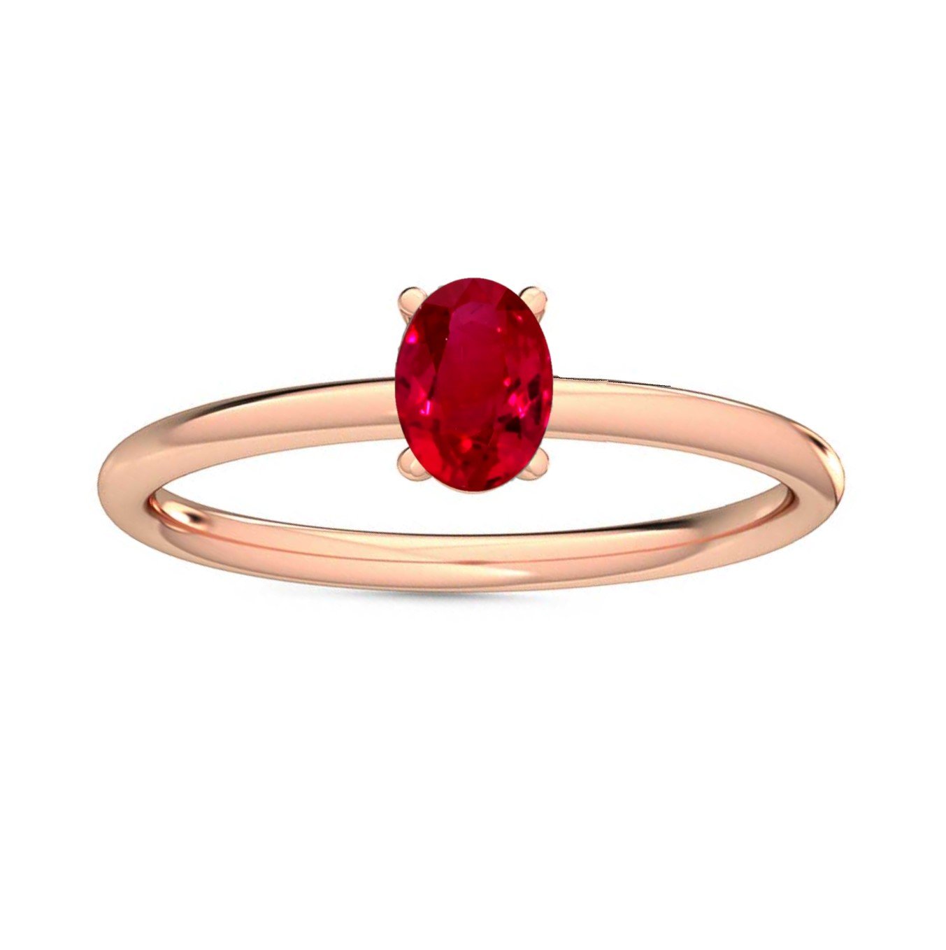 Emerald Ruby Sapphire Petite-Minimalist-Precious Gemstone-Solitaire-Engagement-Promise-Ring for Women,-14k-White-Rose-Yellow-Gold, Fine Jewelry
