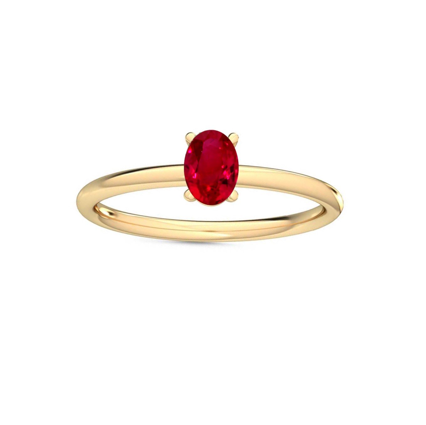 Emerald Ruby Sapphire Petite-Minimalist-Precious Gemstone-Solitaire-Engagement-Promise-Ring for Women,-14k-White-Rose-Yellow-Gold, Fine Jewelry