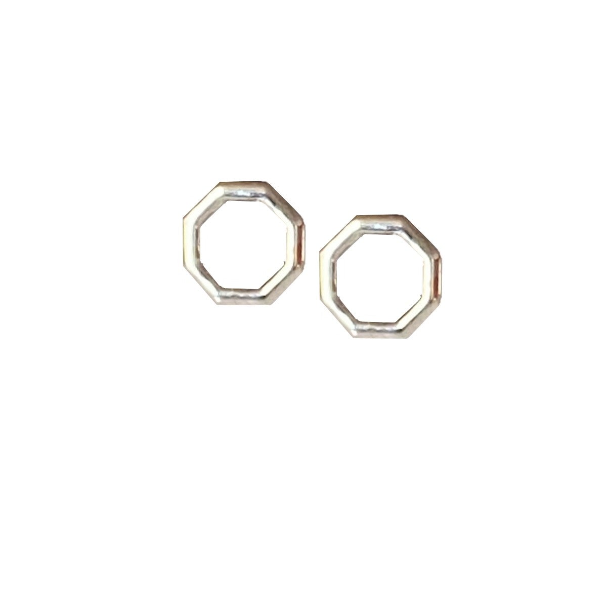 Sterling Silver with Rhodium plating, Open Stud Earrings for Women, Fine Jewelry