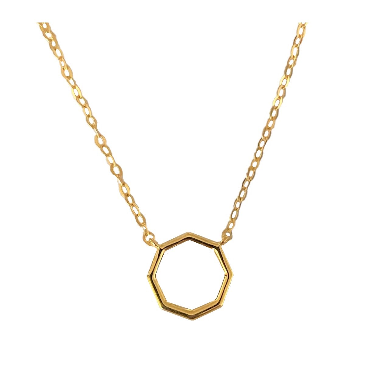 14K Gold plated Silver Minimalist Layering Necklace on 18 inch Chain, Necklace for Women, Fine Jewelry