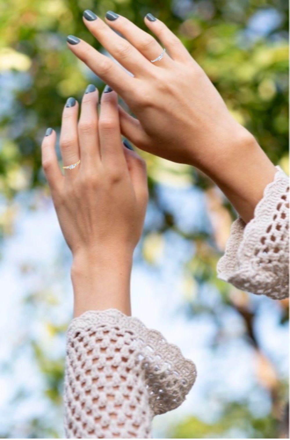 Petite-Minimalist-1/3ct.-Emerald-and-Baguette-cut Lab Grown-Diamond-Engagement-Promise-Ring,-14K Gold-Fine-Jewelry-for-Women diamond