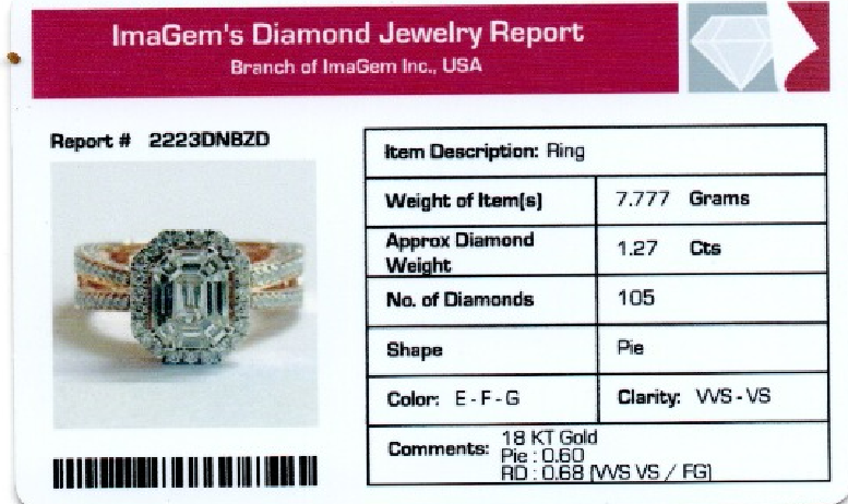 Diamond Ring Engagement Promise rings diamonds pendant 18K Gold Fine Jewelry for women