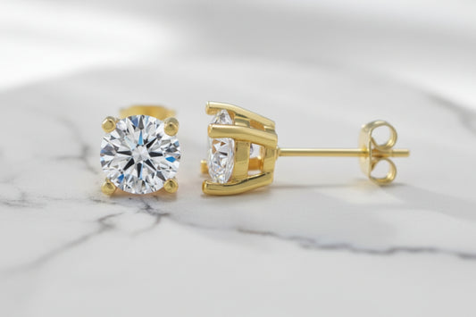 diamond natural lab grown stud earrings bride fine jewelry gift