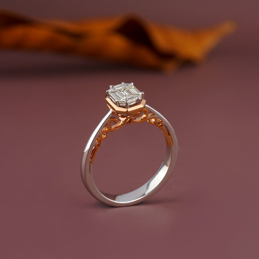 Diamond engagement ring solitaire rings 18K Gold fine jewelry for women