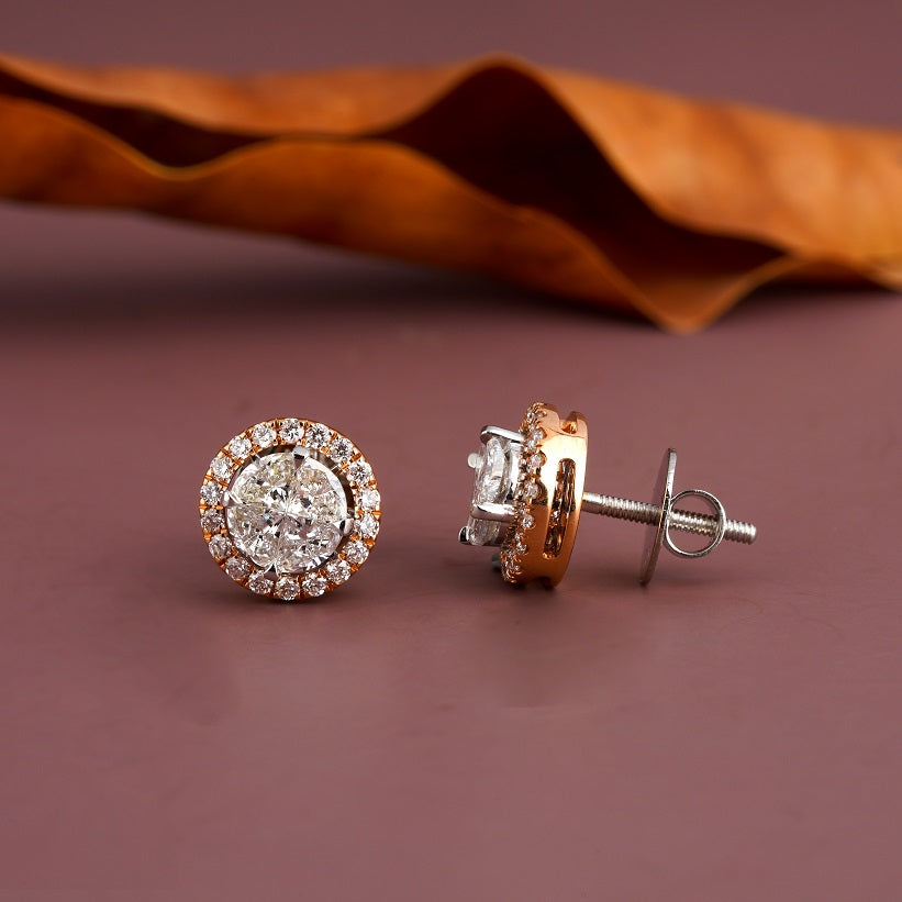 Diamond Earrings 18K Gold diamonds earring high fashion