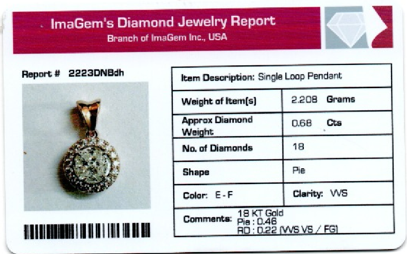 Diamond Pendant necklace 18K gold fine jewelry for women
