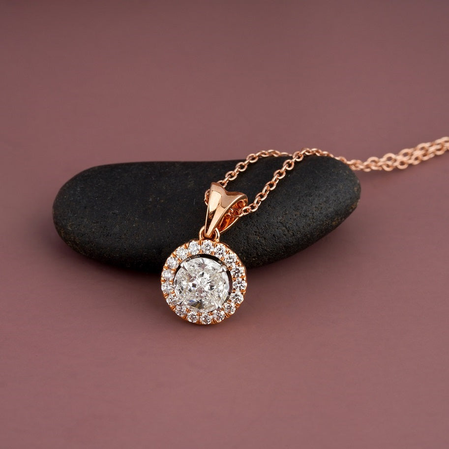 Diamond Pendant necklace 18K gold fine jewelry for women