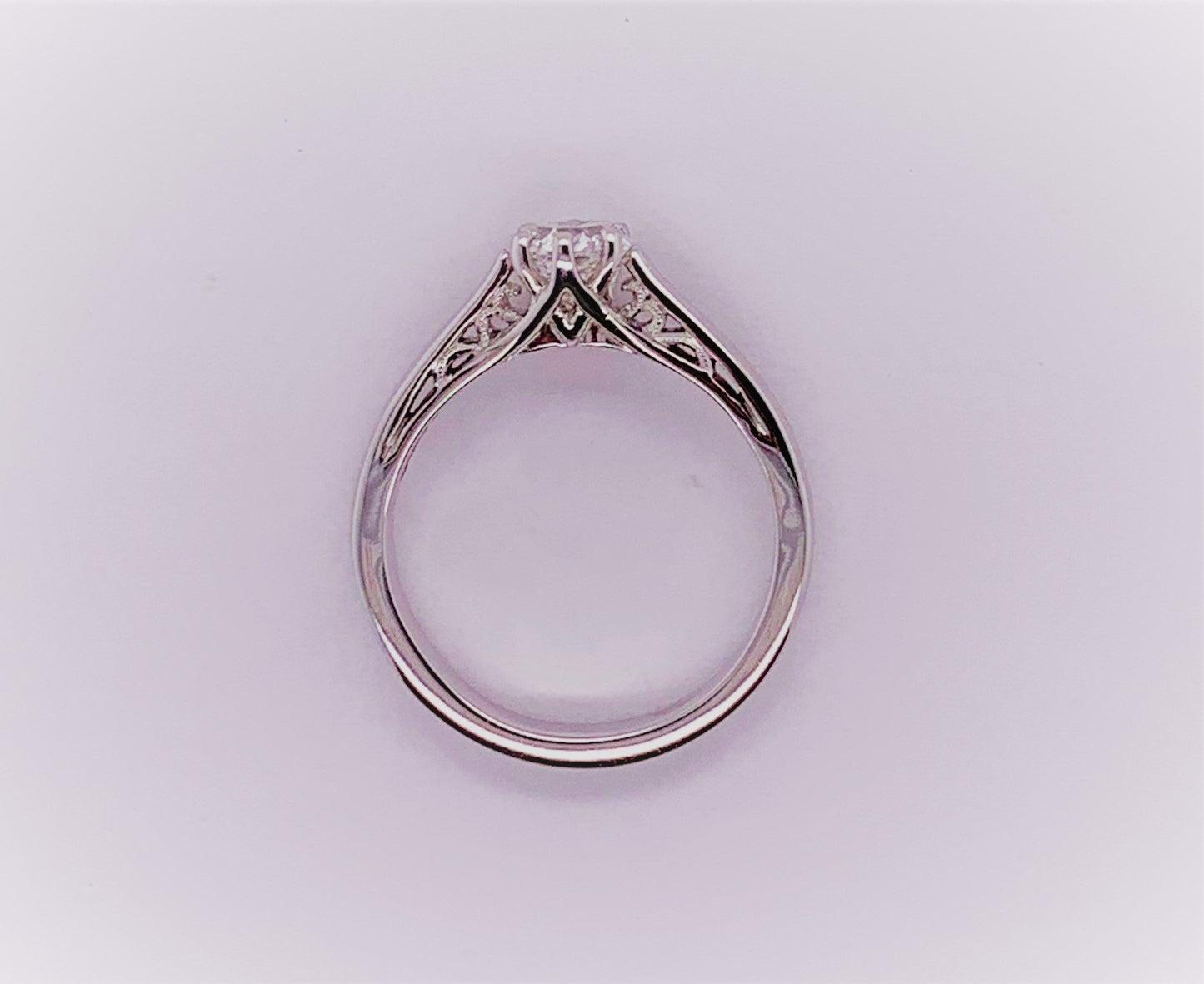 0.79ct FARA Diamond Engagement Ring 14K White Gold