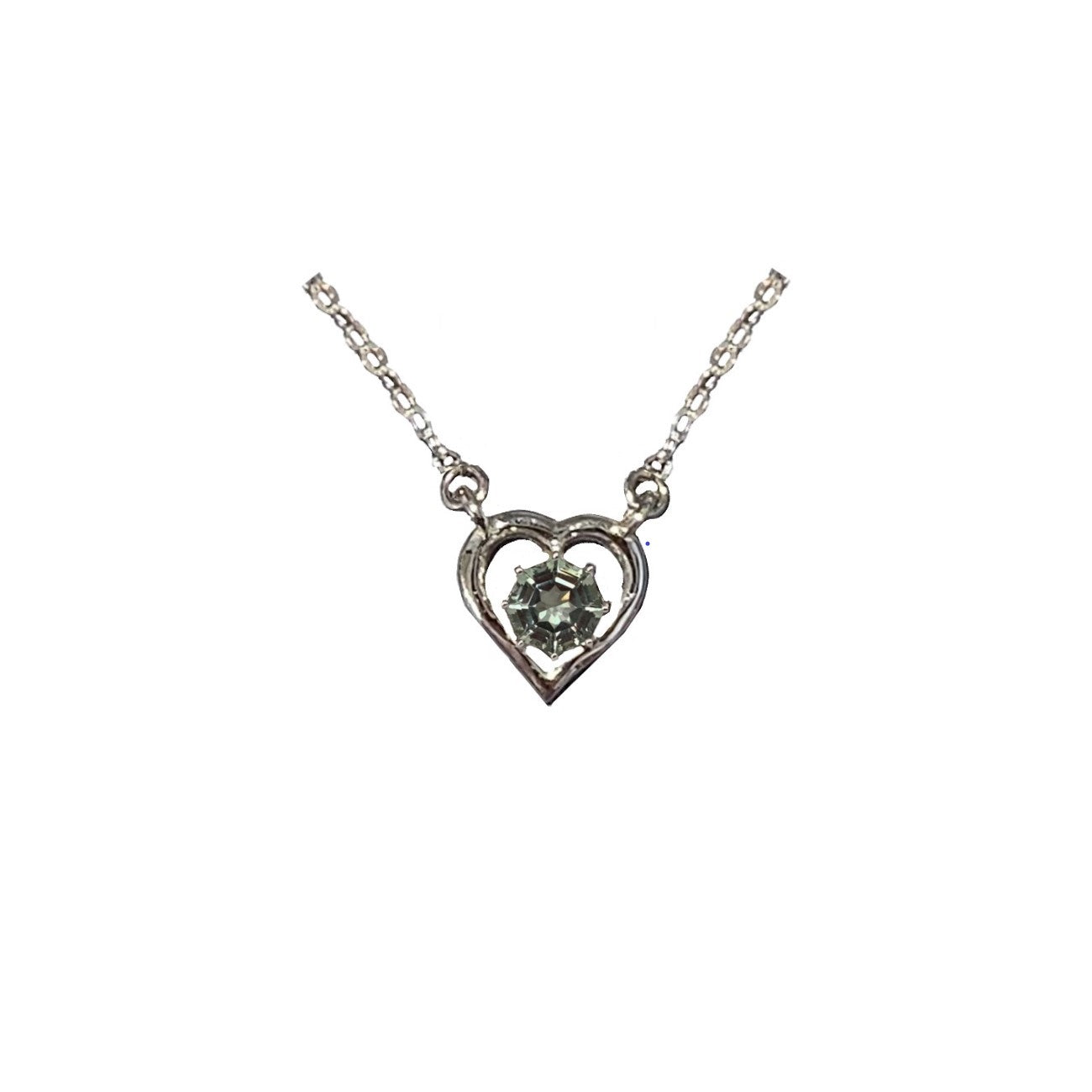 FARA Natural Gemstone Heart Necklace in 18K Rose / Gold / Rhodium Plated Sterling Silver for Women