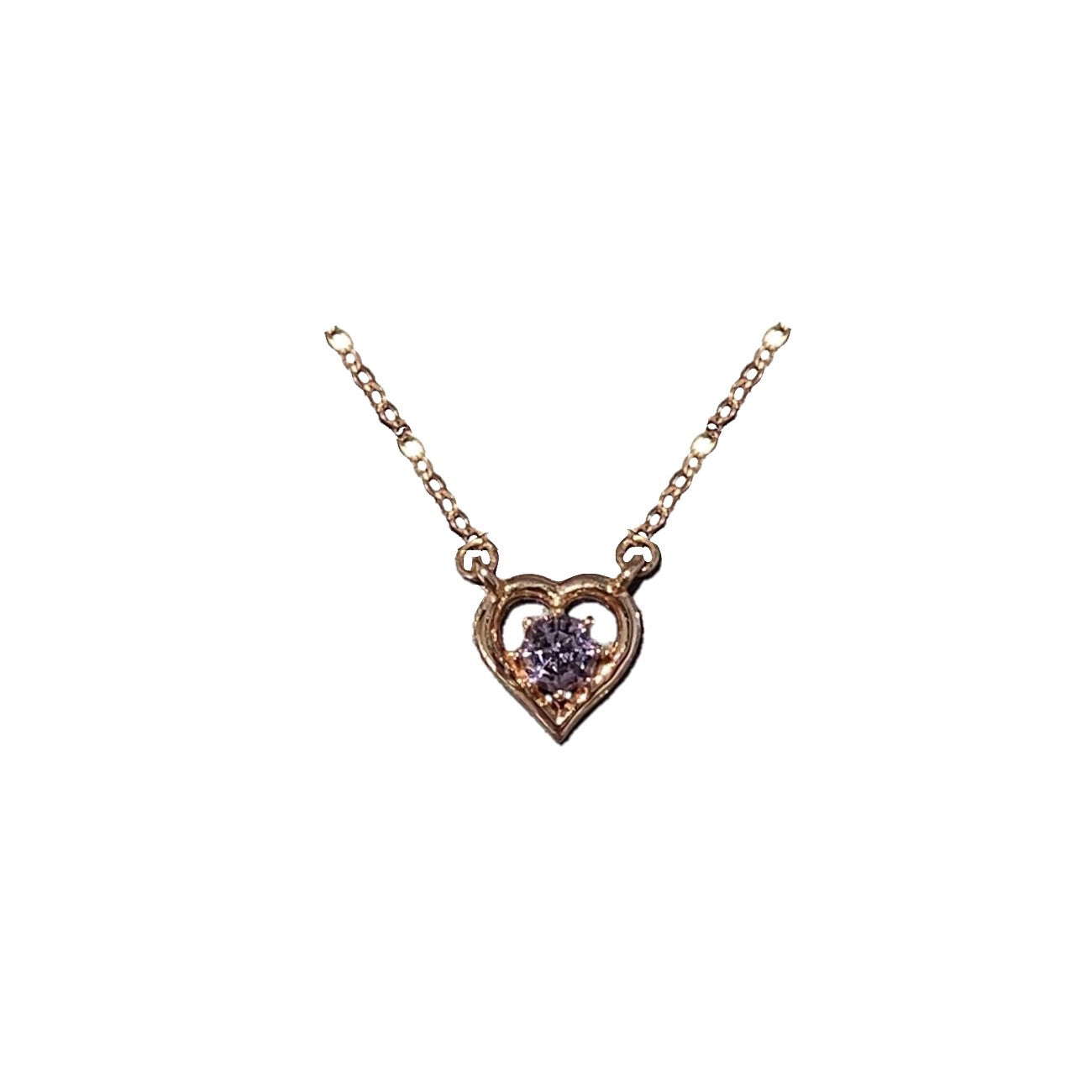 FARA Natural Gemstone Heart Necklace in 18K Rose / Gold / Rhodium Plated Sterling Silver for Women