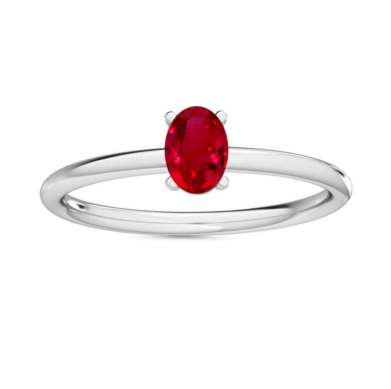 Emerald Ruby Sapphire Petite-Minimalist-Precious Gemstone-Solitaire-Engagement-Promise-Ring for Women,-14k-White-Rose-Yellow-Gold, Fine Jewelry