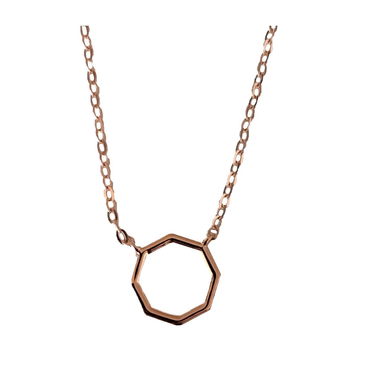 14K Rose Gold plated Silver Minimalist Layering Necklace on 18 inch Chain, Necklace for Women, Fine Jewelry